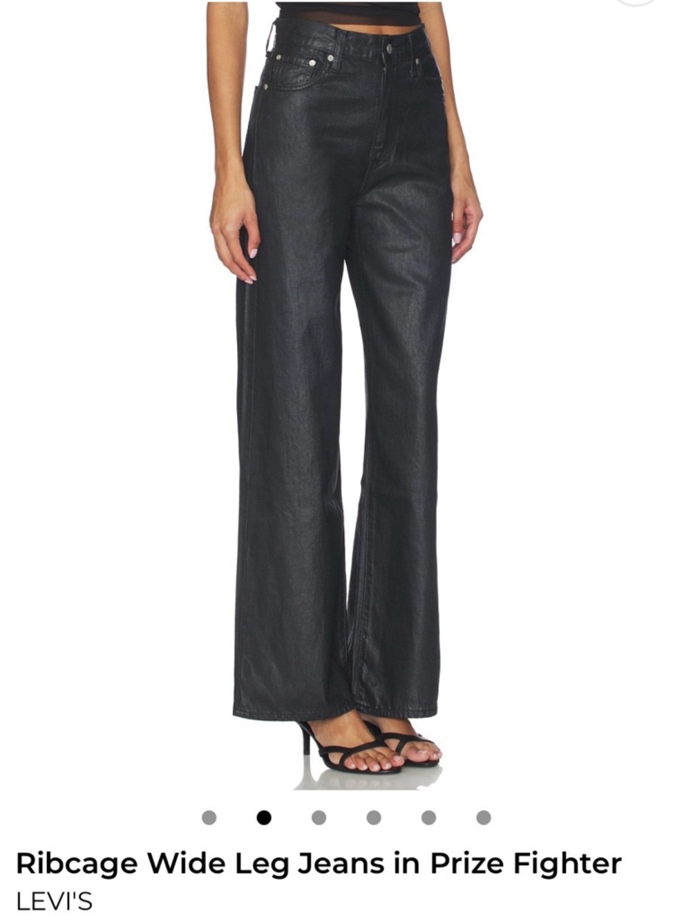 Levi's Black Wide-Leg Ribcage Jeans